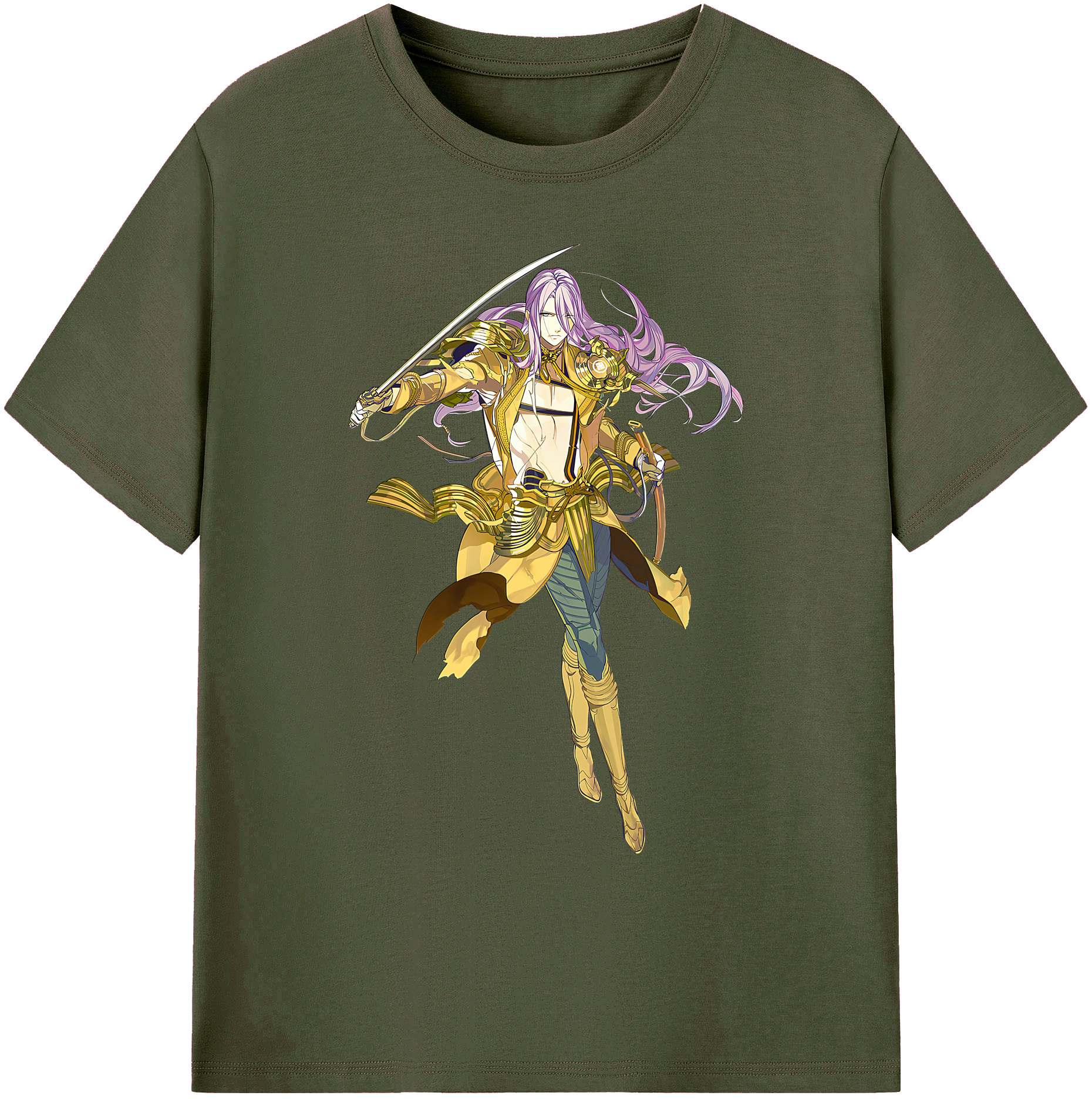 （画像用） 刀剣乱舞 Touken Ranbu 綿100％ メンズ半袖Tシャツ｜肌触りやわらか＆通気性